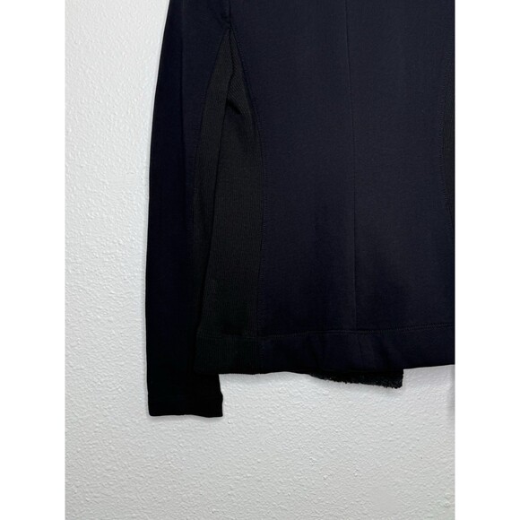 James Perse Double Breasted Cotton Pea Coat Jacket Size 2 USA Wool Blend Black - Picture 11 of 16